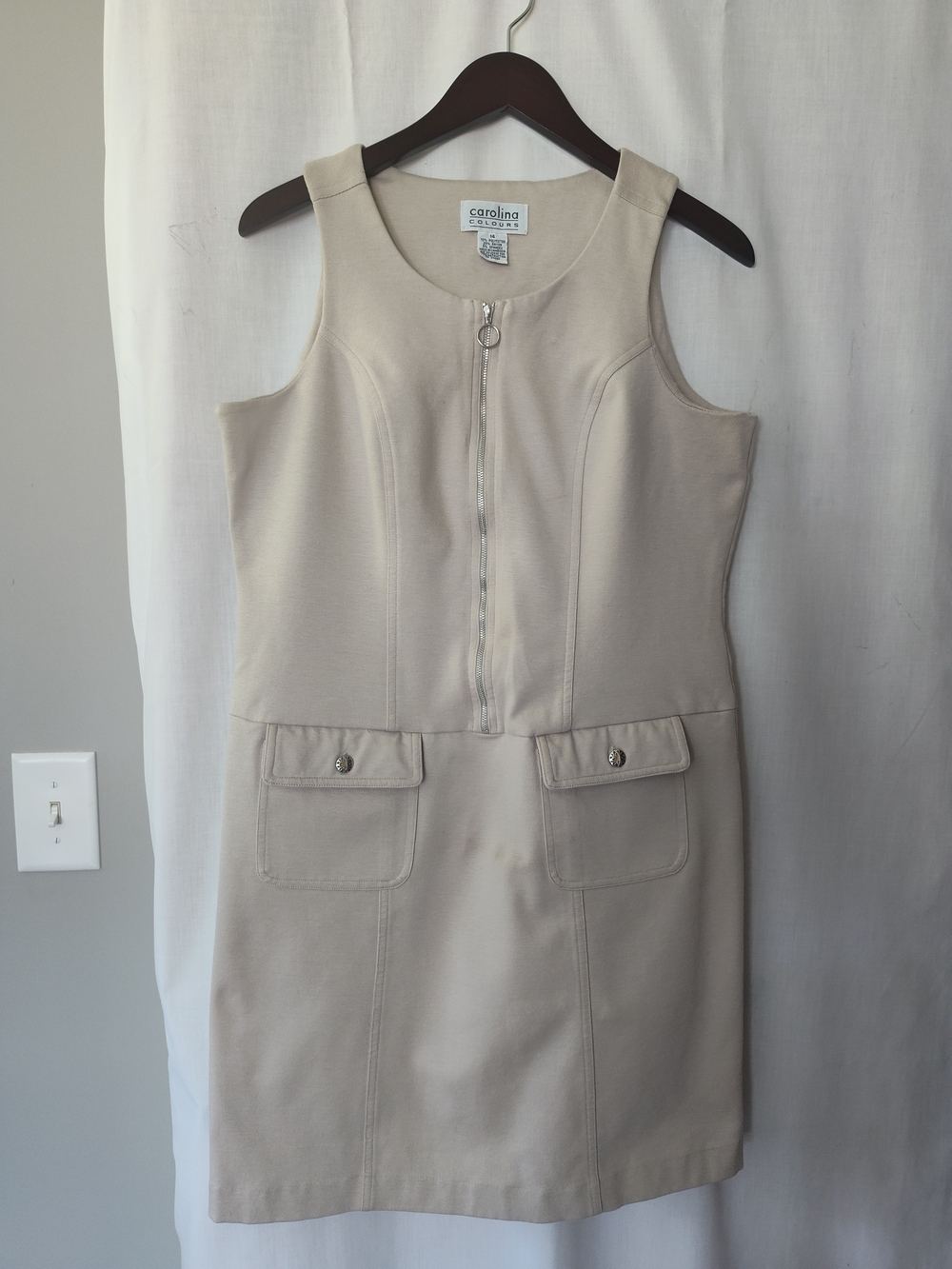 Sleeveless Jumper Dress, Size 14